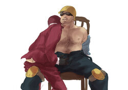 2d biting clothed dubious_consent engineer_(team_fortress_2) human human_male human_only male male_only partially_clothed rubbing_through_pants spy_(team_fortress_2) team_fortress_2 tied_to_chair tied_up yaoi