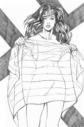 1girls american_flag dc_comics female female_only flag marcio_abreu monochrome solo tagme wonder_woman wonder_woman_(series)