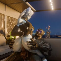 3d 3d_(artwork) 3d_model 3d_render big_ass black_panther_(marvel) black_panther_(marvel_rivals) black_panther_(series) blacked blender blender_cycles dark-skinned_male dark_skin darkprimordials epic_games exposed_anus fortnite fortnite:_battle_royale fortnite:_save_the_world hand_on_head hands_on_ass interracial lady_windfrost netease_games riding riding_cock riding_penis tchalla