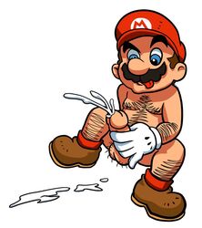 cum hairy hedrus kenzie_lamar male_only mario mario_(series) masturbation nintendo shoes straight_hair tagme