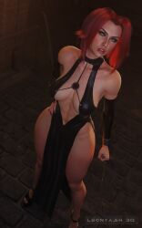 1girls 2026 3d big_breasts blade bloodrayne bloody_weapon breasts cleavage clothed clothed_female deep_cleavage dhampir dress eyeliner eyeshadow female female_only front_view full_body glossy_lips gloves green_eyes hair_ornament half-vampire halter_dress high-angle_view high_heels holding_object holding_weapon knee_high_boots leather_gloves legs_apart leonyash3d loincloth_dress long_sleeve_gloves looking_at_viewer medium_hair navel outdoors painted_toenails particle_hair platform_heels purple_eyeshadow rayne red_hair red_toenail_polish side_slit_dress skimpy skimpy_clothes skimpy_dress solo standing toenail_polish toes vampire vampire_girl