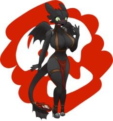 1girls 5_fingers anthro anthro_only anthrofied ass bare_shoulders belly belly_button big_ass big_breasts big_butt black_body black_eyes black_scales black_skin blush blushing breasts butt cleavage clothed clothes clothing dragon dragon_lady eyebrows eyelashes female female_only full_body gender_transformation genderswap genderswap_(mtf) green_eyes green_sclera harness high_heels hips how_to_train_your_dragon huge_breasts humanoid large_ass large_breasts large_butt leather looking_at_breasts looking_down mantrodrac navel nervous nightfury open_mouth pinup reptile rule_63 scalie shoes simple_background solo solo_female standing tail thick thick_ass thick_thighs thighs tongue toothless transparent_background underwear voluptuous wide_hips wings