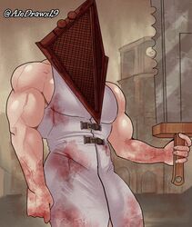 1boy aledraws19 male_only muscular muscular_male pyramid_head silent_hill silent_hill_2 solo tagme