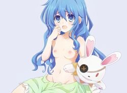 1girls breasts date_a_live female flat_chest nipples puppet swimsuit tagme yoshino_(date_a_live) yoshinon