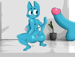 aliv141 anthro cartoon_network domestic_cat duo faceless_male felid feline felis female genitals gumball_watterson hi_res incest male mammal nicole_watterson nude penis straight tagme the_amazing_world_of_gumball