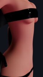 3d 3d_(artwork) black_hair blender bound_breasts breasts costume dark_hair disney emo euro female female_only goth halloween halloween_costume latex light_skin looking_at_viewer lowleg pale_skin panties pixar skinny smooth_skin solo teenager the_incredibles violet_parr