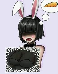 alternate_costume bunny_ears bunny_lady_(soul_knight) bunnysuit chillyroom necromancer_(soul_knight) open_mouth soul_knight tagme