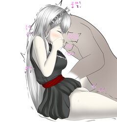 1boy 1girls albelda doggy_style female grey_hair highres long_hair male red_eyes sex sex_from_behind silver_hair skirt tower_of_god white_hair