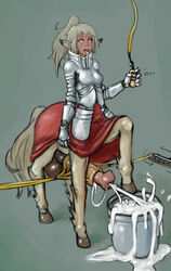 1futa ahe_gao animal_ears animal_genitalia animal_genitalia_on_humanoid animal_penis armor artificial_vagina balls blush bodily_fluids bottomwear breastplate breasts centaur clothed clothing clothing_lift controller cum_bucket drooling ejaculation equid equid_taur fucking_machine futa_only futanari gauntlets genitals gloves grey_eyes hair handwear hi_res hooves horsecock horsecock_on_humanoid huge_balls huge_cock intersex looking_pleasured machine mammal mammal_taur mostly_clothed open_mouth orgasm penetrable_sex_toy penis ponytail quadruped remote_control saliva sex_machine skirt skirt_lift small_breasts solo solo_futa syvaron taur tongue tongue_out