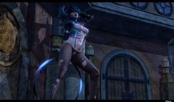 3d big_breasts body_paint gloves honey_select looking_at_viewer nipples nude pussy shanodeshano soul_calibur stockings studio_neo tira torn_pantyhose two_tone_hair