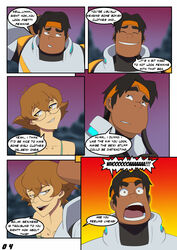 1girls comic dankwart female glasses headband hunk_(voltron) katie_holt pidge_gunderson spacesuit speech_bubble voltron voltron:_legendary_defender