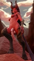 1futa 3d 3d_(artwork) 9:16 absurd_res angry animal_genitalia animal_genitalia_on_humanoid animal_penis armor balls black_hair blender_(software) breasts demon detailed_background digital_media_(artwork) equine_penis flaccid futa_only futanari genitals gynomorph hair herm hevexy hi_res hooves horn horsecock_on_humanoid humanoid intersex long_hair nipples nude outside penis pinup pose red_body red_eyes small_breasts smile smirk solo solo_futa standing