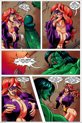 1futa 1girls abs angry banana_shortcake bananacreamcake big_ass big_breasts big_penis breasts clothed_female_nude_futanari comic dialogue embarrassed_nude_futa english_text erect_nipples_under_clothes female futanari giant_breasts green-skinned_futanari green_hair green_skin huge_breasts huge_cock hulk_(series) imminent_sex long_hair marvel marvel_comics muscles muscular muscular_female muscular_futanari nipple_bulge penis purple_lipstick red_hair seductive sexually_suggestive she-hulk speech_bubble superheroine supervillain supervillainess text thick_thighs titania_(marvel) transmorpher_dds veiny_penis villain villainess