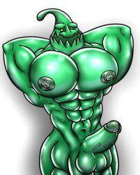 abs barazoku cadfourne glistening glistening_body goo_creature goo_humanoid highres humanoid hyper hyper_pecs league_of_legends male male_only muscular muscular_humanoid muscular_male nipples riot_games solo solo_male zac