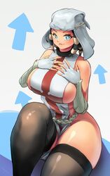 1girls arrow_(fire_force) big_breasts breasts cleavage enen_no_shouboutai female female_only fire_force gadthegod huge_breasts large_breasts solo solo_female thick_thighs thighhighs wide_hips