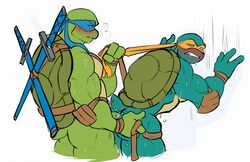 bandana brother brothers duo genitals incest kerchief leonardo male male/male melee_weapon michelangelo penis reptile scalie sex sibling sword teenage_mutant_ninja_turtles traitmill turtle weapon yaoi