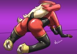 2020 avian bird blaziken bodysuit clothed commission cosplay dat_ass fempyro fully_clothed gloves hitori09 latex long_hair nintendo pokemon pokemon_(species) pyro pyro_(team_fortress_2) team_fortress_2 thigh_highs