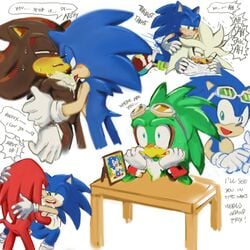 1:1 anal anthro blush bodily_fluids duo group jet_the_hawk knuckles_the_echidna magmarift male male/male mammal rape saliva saliva_string shadow_the_hedgehog silver_the_hedgehog sonadow sonic_(series) sonic_riders sonic_the_hedgehog sonic_the_hedgehog_(series) sonknux speech_bubble sweat tears