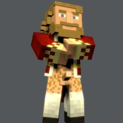 1boy beard blue_eyes body_hair chest_hair clothed clothing dilf facial facial_hair fallen_kingdom_(captainsparklez) genitals gpboss358 hair hairy king king_(fallen_kingdom) male_focus male_only mature_male meme minecraft older_male open_clothes robe royalty simple_background solo solo_male undressing