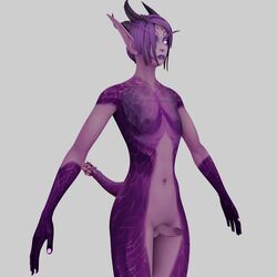 3d androgynous boy elf erection femboy fiavoidwolf purple_eyes purple_hair purple_skin small_penis trap warcraft world_of_warcraft wow