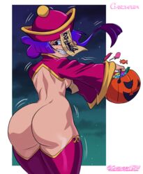 1girls 2020 ass back big_ass big_butt blue_hair bouncing_ass breasts capcom chickpea clothing colored cosplay darkstalkers female female_only glitch_techs halloween halloween_costume hat hsien_ko_(cosplay) huge_ass huge_butt jiangshi large_ass looking_back looking_back_at_viewer miko_kubota mooning nickelodeon no_pants purple_hair simple_background small_breasts smile solo stockings thick_thighs thighhighs twerking wide_hips zombie