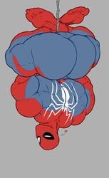 big_ass feet looking_at_viewer looking_back male_only marvel mr_canvas muscles muscular smooth_skin solo solo_male spider-man tagme wink