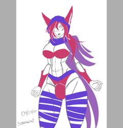 1futa abs belt big_breasts big_legs breasts breeches bulge dickgirl ear futanari huge_breasts league_of_legends legs penis sketch solo solo_futa strangerzz xayah