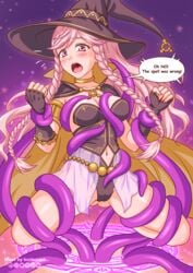 1girls alternate_costume big_breasts blush braid burbur cleavage english_text fire_emblem fire_emblem_awakening halloween halloween_costume imminent_tentacle_sex magic magic_user medium_breasts nintendo olivia_(fire_emblem) open_mouth pink_eyes pink_hair restrained restrained_by_tentacles solo_female spell_gone_wrong sweatdrop tentacle tentacle_rape tentacle_sex tentacle_summoning tentacles_around_arms tentacles_around_breasts tentacles_around_legs text twin_braids veil witch witch_hat