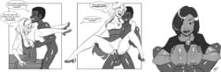 1boy 2girls aeolus06 age_difference ahegao anal_sex balls black_fur blonde_hair breasts cheating cheating_wife clothed_female_nude_male cum_in_pussy cum_inside dark-skinned_female dark-skinned_male dark_skin dialogue ebony_brown female from_behind_position heels interracial light_skin male milf monochrome mother nakadashi nipples paizuri partially_clothed penis reverse_suspended_congress sarah_dubois sex speech_bubble spread_legs tagme testicles text the_boondocks vaginal_penetration