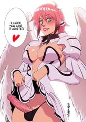 1futa anasheya angel ball_bulge balls balls_in_panties balls_under_clothes big_breasts breasts cleavage clothed clothing curvy dialogue dress_lift erection erection_under_clothes erection_under_skirt foreskin futa_only futa_sans_pussy futadom futanari human humanoid ikaros intersex large_breasts lipstick looking_at_viewer mostly_clothed panties panty_bulge penis penis_out penis_under_clothes penis_under_skirt presenting presenting_penis skirt skirt_lift solo solo_futa sora_no_otoshimono speech_bubble testicle_bulge text uncircumcised uncut wings