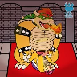 1:1 2020 2boys absurd_res anal anthro balls belly bowser bunnybara duo erection eyewear full_body gay genitals hi_res indoors koopa koopaling looking_at_another lying male male/male male_only mario_(series) multiple_boys nintendo on_back open_mouth overweight overweight_male penis roy_koopa scalie sex standing sunglasses tongue tongue_out video_games