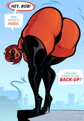 1girls apple_butt arched_back armwear ass athletic athletic_female back back_view backboob bent_over big_ass boots brown_eyes brown_hair bubble_ass clothed clothes clothing costume deviantart dialogue disney elastigirl eyewear fat_ass female female_focus female_only footwear gloves handwear helen_parr huge_ass hugotendaz hyper_ass inviting large_ass legwear mask massive_ass massive_butt milf name_drop oblivious outfit pixar round_ass seductive shiny_ass shiny_clothes shiny_hair short_hair sideboob smooth_skin solo speech_bubble superhero superheroine the_incredibles thick_hips thick_thighs thighs waist wide_hips