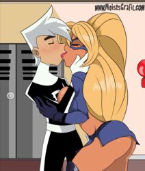 1boy 1boy1girl 1girls alternate_costume alternate_version_available ass big_ass big_breasts big_butt black_hair blonde_hair breasts bubble_ass bubble_butt bust busty cleavage closed_eyes crossover curvaceous curves curvy curvy_body curvy_female curvy_figure curvy_hips danny_fenton danny_phantom erotica_jones eye_mask female hero heroine hips huge_breasts human humanoid kissing large_breasts larger_female legs light-skinned_female light_skin marvel moisesgrafic nickelodeon red_lips shiny shiny_skin shorter_male size_difference smaller_male standing stripperella superheroine taller_female taller_girl thick thick_legs thick_thighs voluptuous