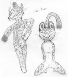 1girls anthro dreamworks feline female female_only from_behind furry kneeling kung_fu_panda leopard looking_at_viewer mei_ling monochrome pussy raised_tail sad_face_(artist) secrets_of_the_furious_five solo spread_legs spreading whiskers wu_sisters