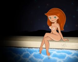 breasts disney enigmawing female female_only human kim_possible kimberly_ann_possible nipples nude solo straight_hair