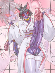 1futa bishoujo_senshi_sailor_moon black_hair breasts cat_ears cat_girl daimon death_busters diphallia diphallism futa futa_only futa_sans_balls futanari giant_penis humanoid intersex kimono large_breasts long_hair monster_girl monster_of_the_day multi_penis nekonneru penis penis_out penis_tail purple_skin pussy red_eyes short_hair solo tagme tail tail_penis tao_2carat veiny_penis villainess