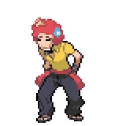 1boy 1girls ahe_gao animated artist_request candice_(pokemon) creampie cum cum_inside cum_overflow elite_four female flint_(pokemon) gif gym_leader human human_only lowres male nintendo pixel_art pokemon pokemon_dppt sex sprite white_background