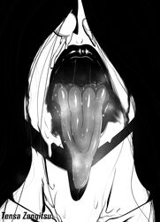 black_hair cum female female_only long_hair long_tongue open_mouth tensa-zangitsu the_ring yamamura_sadako