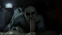 1boy 1girls 3d blowjob fellatio female game ghost ghost_girl horror human lisa(pt) male male_human/female_ghost oral penis sex silent_hill silent_hills