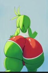 alien big_ass big_butt booty_shorts femboy green_skin jay_(sqoon) puwa sqoon thick_ass thick_thighs