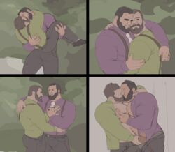 2boys a0secret bara bridal_carry comic four_panels functionally_nude hand_on_chest hugging kissing maestro_(rainbow_six) male male/male male_only muscles muscular muscular_male oryx_(rainbow_six) penis rainbow_six rainbow_six_siege simple_background tagme tom_clancy wedding yaoi