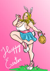 1girls annabelle_rogers ass bbw blonde_hair bottomless_skirt breasts bunny_ears bunny_girl bust camgirl cleavage costume curvaceous curves curvy_body curvy_female curvy_figure curvy_hips dirtylustydan easter easter_egg eggs female female_focus female_only female_solo furry happy_easter huge_ass huge_breasts legs light-skinned_female light_skin looking_at_viewer lower_body mature mature_female mature_woman outfit overweight porn_star real_person skirt solo solo_female solo_focus thick thick_legs thick_thighs thighs upper_body waist wide_hips