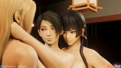 3d anal anal_sex animated big_breasts big_penis cleavage dead_or_alive double_penetration from_behind futa_on_female futanari kunoichi large_breasts moaning momiji_(ninja_gaiden) mp4 ninja ninja_gaiden nude nyotengu rachel_(ninja_gaiden) redlux_animations sideboob sound stand_and_carry_position standing_sex tecmo vaginal video