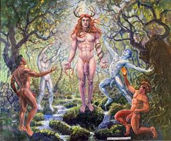 5boys abs antlers auburn_hair bald balls ballsack black_hair blue_hair blue_skin burning_hand celtic_mythology cernunnos deity erect_nipples erection flaccid_penis flames foreskin foreskin_folds forest_background ginger_hair human humanoid intact kneeling large_penis long_hair_male male male/male male_nipples male_only male_pubic_hair marc_debauch masculine muscular_male naked no_sex nude_male outspread_arms pecs penis penis_size_difference pubes red_hair retracted_foreskin scrotum smooth_skinned_male snake stream tangled_forest testicles torc uncut veiny_penis waterfall white_skin