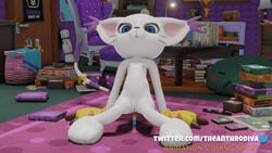 3d animated anthro anthrodiva digimon dildo feral furry gatomon gif loop sex_toy tagme uncensored