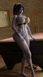 3d abs big_ass big_breasts big_butt blender blizzard_entertainment dat_ass female female_only huge_ass huge_breasts huge_butt large_ass large_breasts large_butt long_hair overwatch partially_clothed purple_skin sevenarts tattoo tattoos thesevenartsx wide_hips widowmaker yellow_eyes