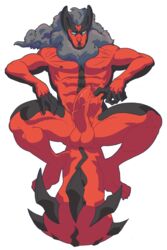 alpha_channel anthro genitals gijinka_(artist) hi_res legendary_pokemon male male_only nintendo penis pokémon_(species) pokemon pokemon_(species) ppmaqero solo transparent_background video_games yveltal