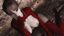 dunmer pale-skinned_female pale_skin red_eyes skyrim tagme the_elder_scrolls