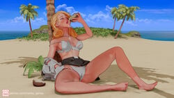 beach coconut female island manka_games tagme