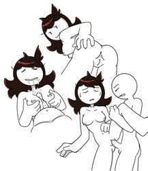 1boy 1boy1girl 1girls ass breasts brown_hair compilation cum cum_between_breasts cum_on_body cum_on_breasts cum_on_chest cum_on_face cum_on_upper_body female female_focus jaiden jaiden_animations jaiden_friend jaidenanimations long_hair male medium_breasts monochrome nude one_leg_up outercourse paizuri presenting presenting_hindquarters pussy sex simple_background small_ass smile straight sweat thrumbo vaginal vaginal_penetration vaginal_sex youtube youtuber